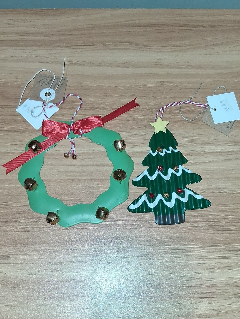 Christmas Tree & Wreath Ornament Set - Green